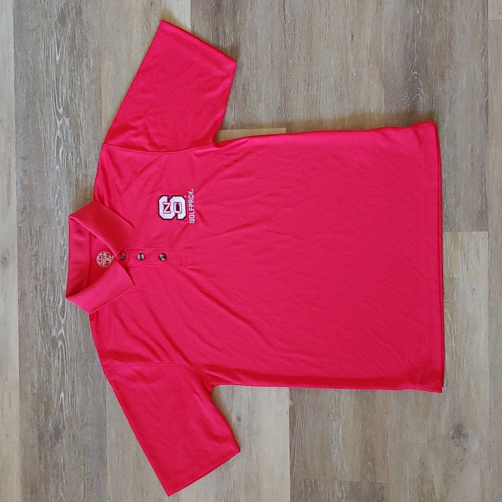 NWOT Rivalry Threads Men's NC State Wolfpack Polo Shirt Red Size S
